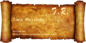 Tani Relinda névjegykártya